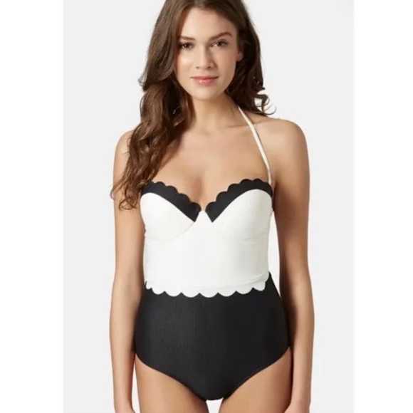 C Apparel Other - C Apparel black and white scalloped swimsuit
